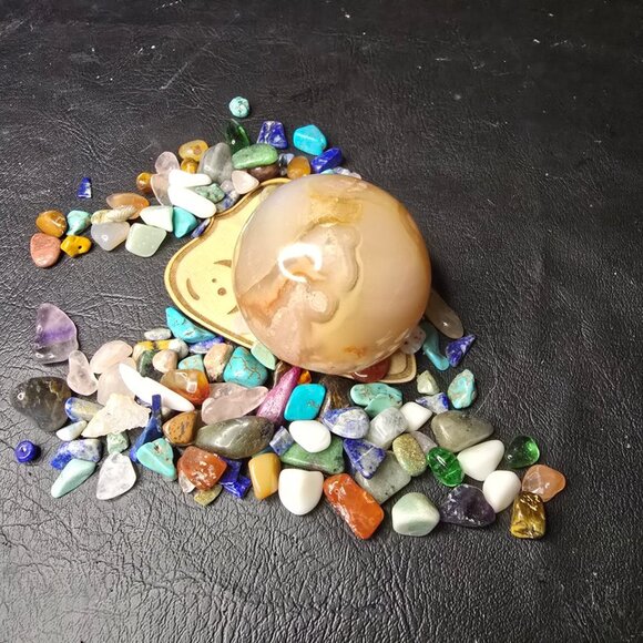 Planchette Crystal Sphere Stand holder wood - Picture 3 of 4